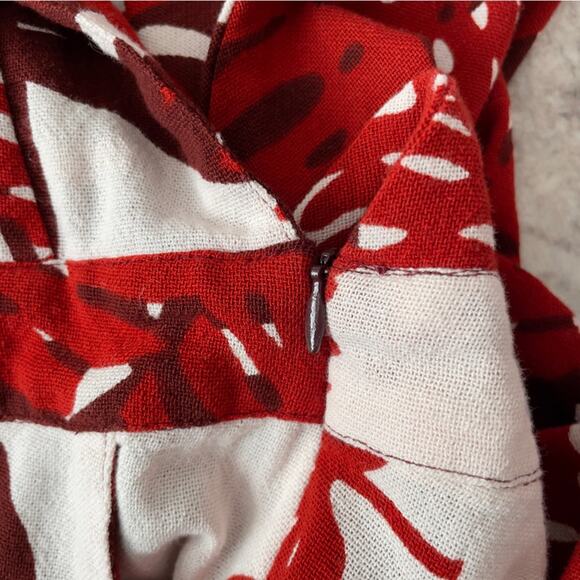 Mikoh Tropical Overall Romper Red White Size Medium - Picture 13 of 14